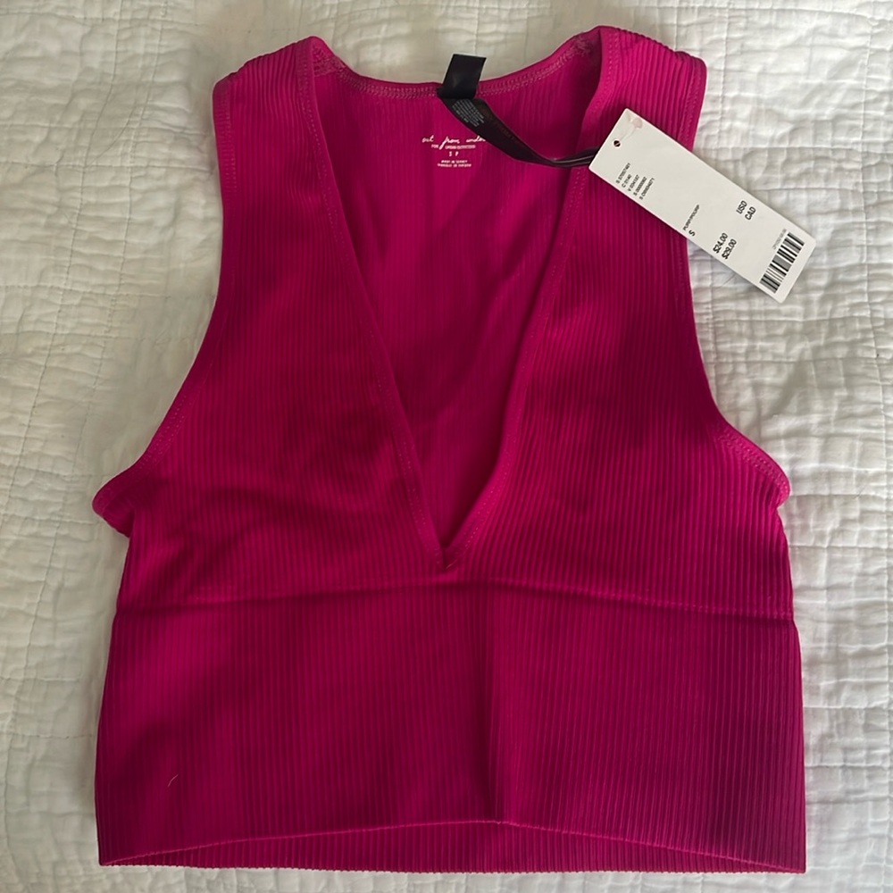 Out from Under v neck crop top